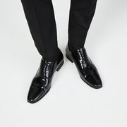 Patent Leather Oxford Dress Shoe, Black, hi-res